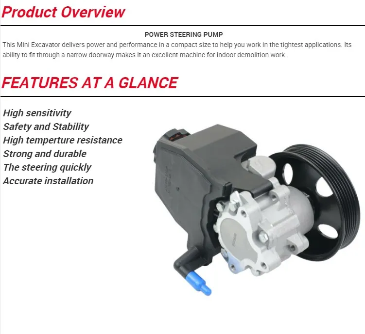 0024662601 0024660701 0024662501 Power Steering Pump for Benz Class C W202 Od 1993.03 Do 2000.05