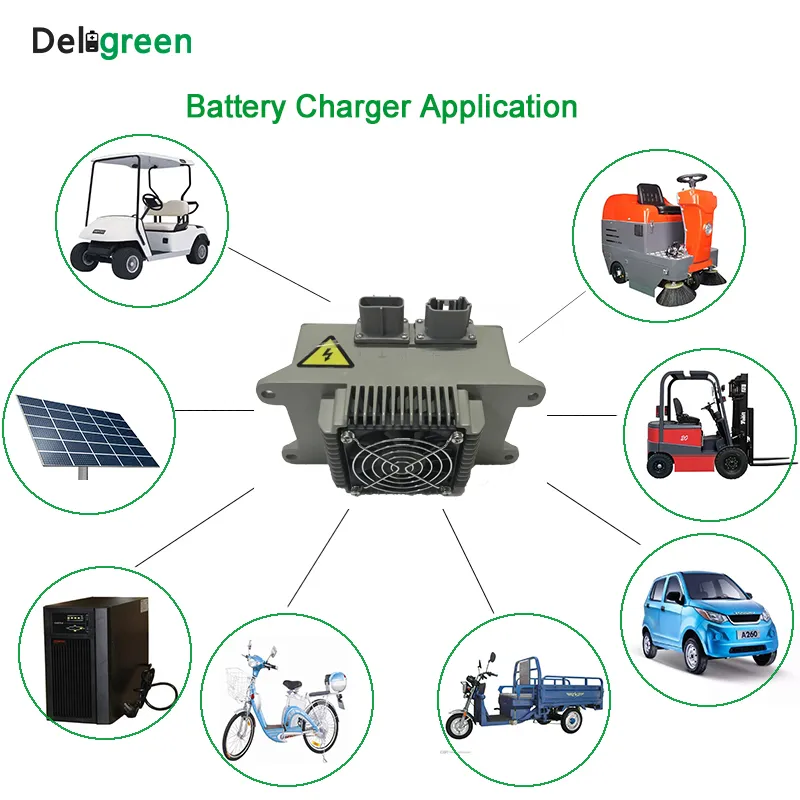 1.8kw EV AC-DC Switch Current Circuit Protection Pfc China Supplier E Rickshaw 24V Li-ion 12 Volt 12V 100ah Battery Charger
