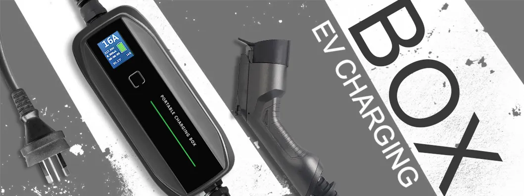 10/16A Type1 EV Charging Box EV Home Charger for Elecrtric Cars with LCD Schuko Plug