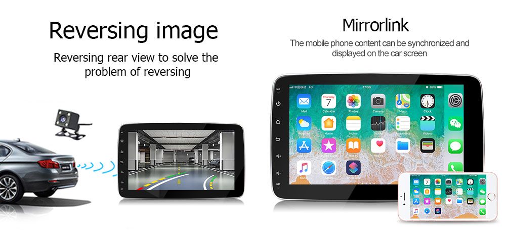 10.1inch 9inch Android 360 Degree Rotatable Screen Car Video Multimedia System with Carplay Auto