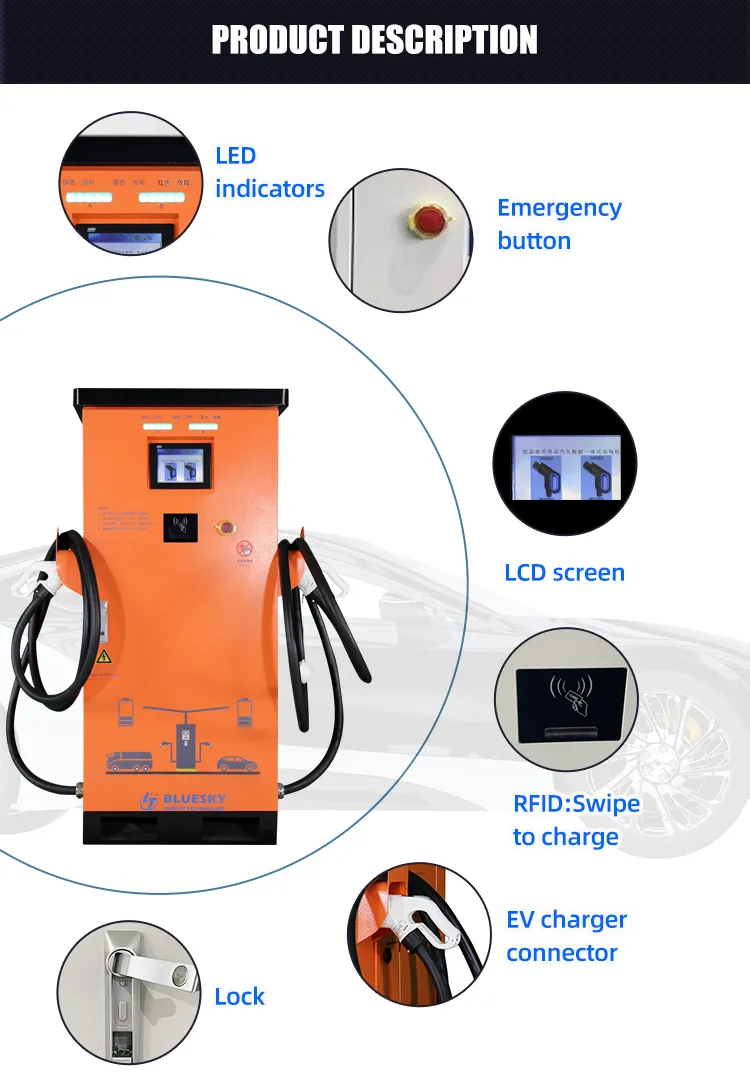 120kw Chademo Double Connectors DC Fast EV Charger Evse Electric Car Charging