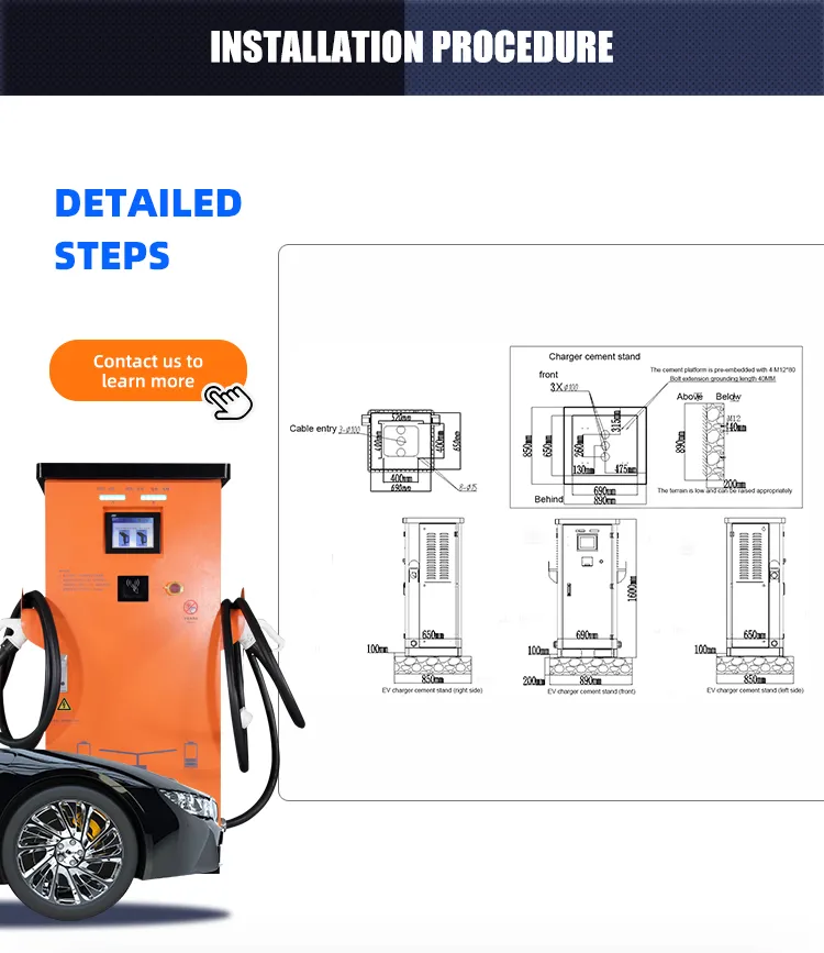 120kw Chademo Double Connectors DC Fast EV Charger Evse Electric Car Charging