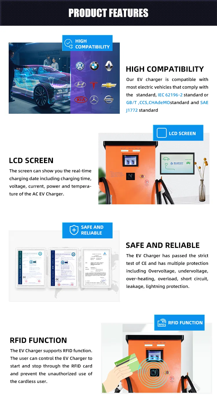 120kw Chademo Double Connectors DC Fast EV Charger Evse Electric Car Charging