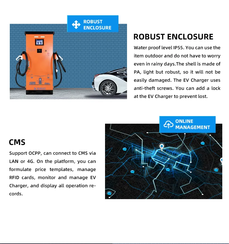 120kw Chademo Double Connectors DC Fast EV Charger Evse Electric Car Charging