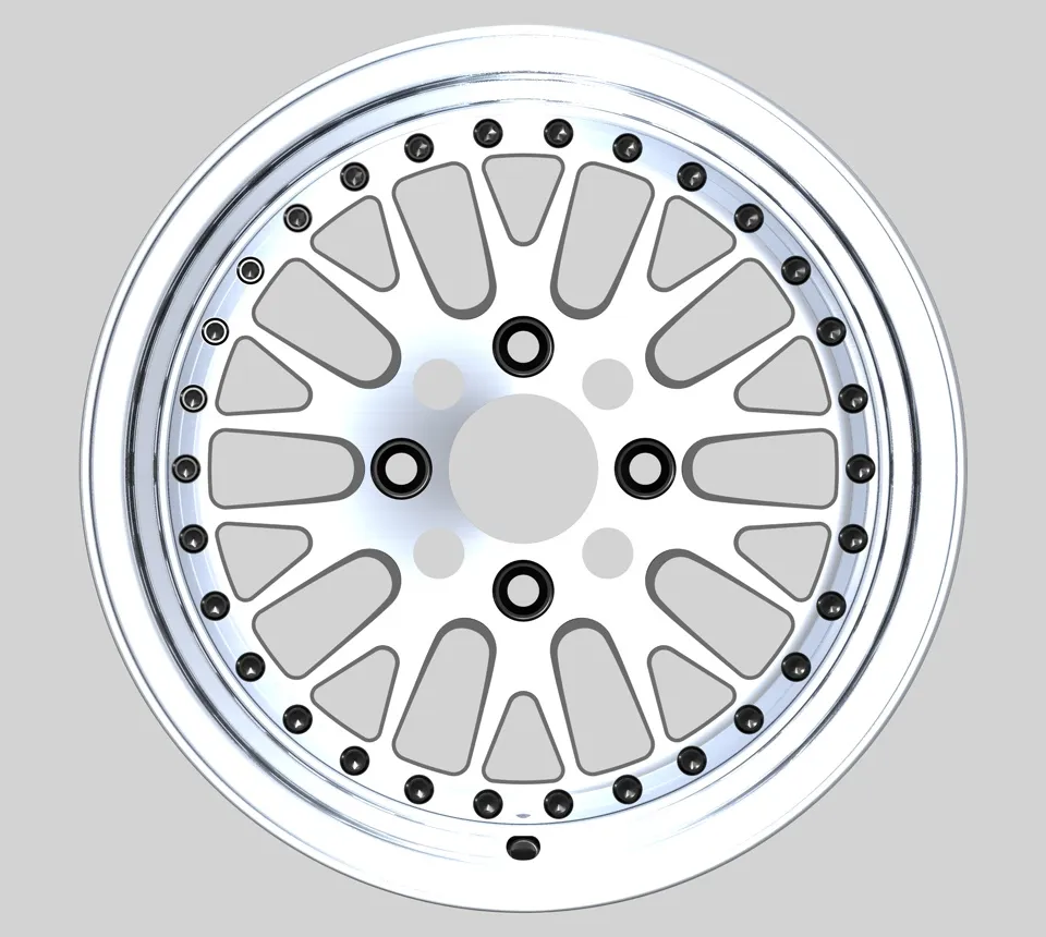 16X7.0 Inch 30 Et 6X139.7 Black Machined Face and Lip for Passenger Car Tires Car Wheel Aluminum Alloy Wheel Rims
