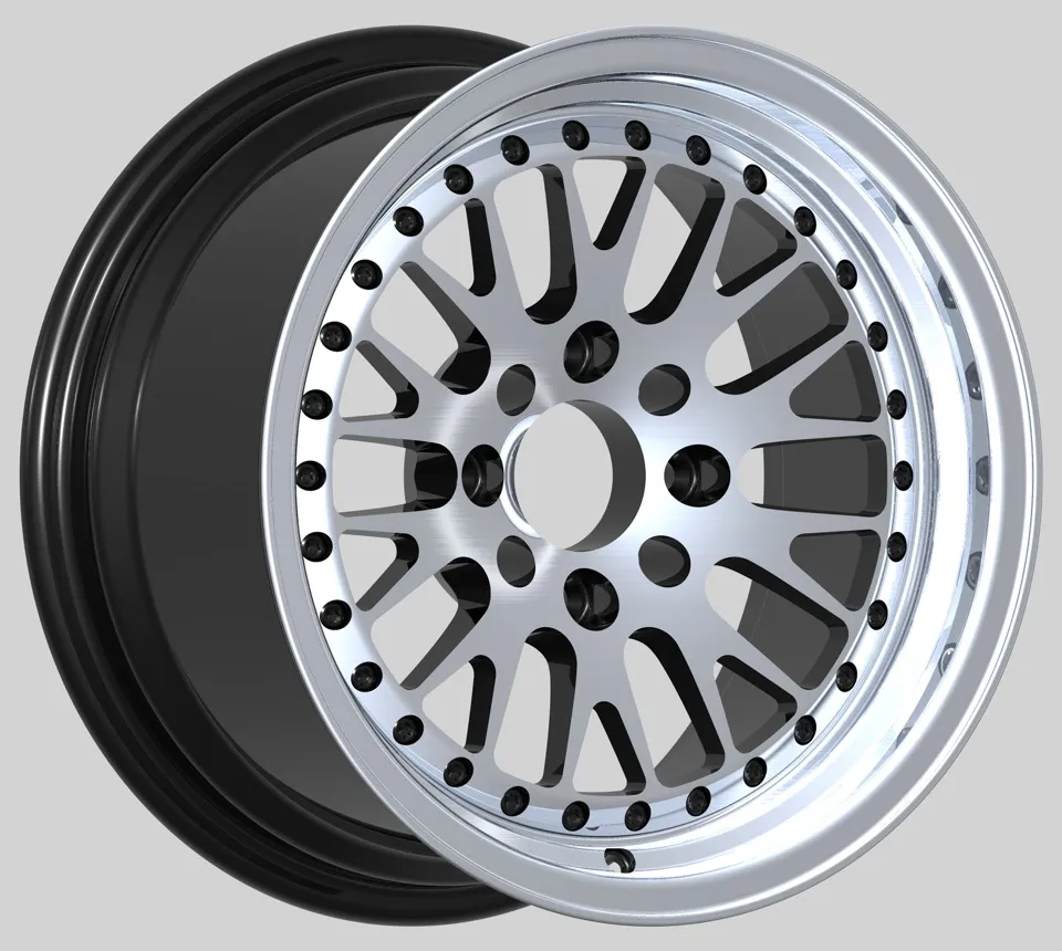 16X7.0 Inch 30 Et 6X139.7 Black Machined Face and Lip for Passenger Car Tires Car Wheel Aluminum Alloy Wheel Rims