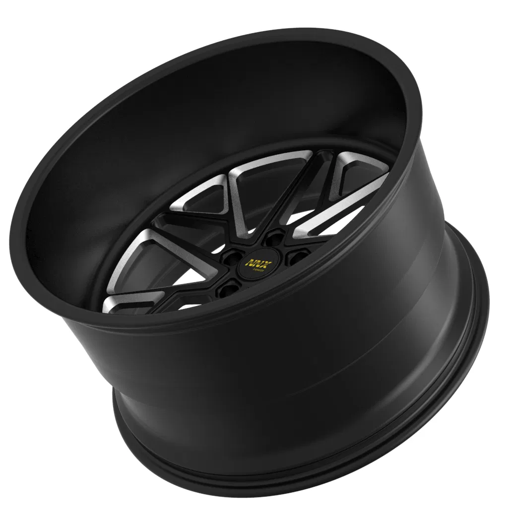 20X8.5 Inch Grey Deep Polished Concave Full Painting 1 Piece Brushed Chrome Forged Wheel 5*114.3, Alloy Wheels Made in China