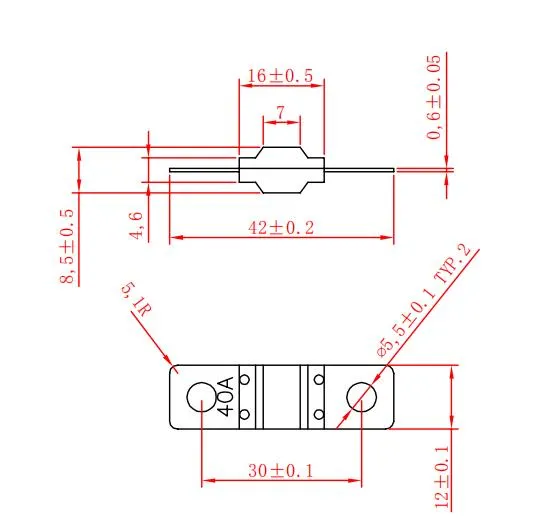 32V DC Bolt Type Automobile Car Automotive Ans Fuse
