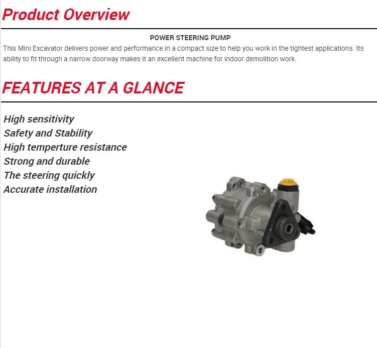 51729535 50502742 51790281 46763559 Power Steering Pump for FIAT Doblo MPV 119 Od 2001.03