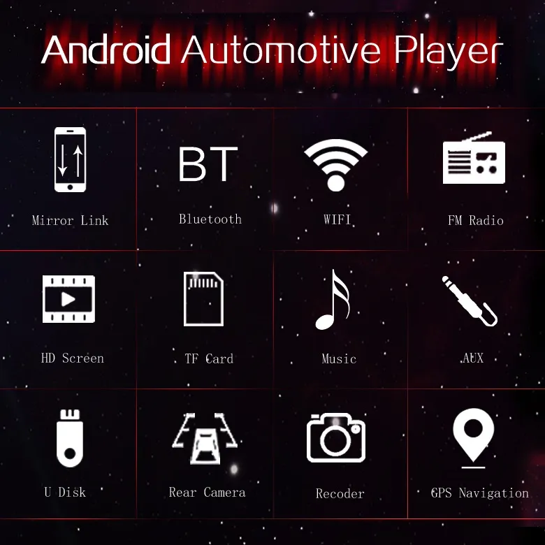 7-Inch Screen Android Multi-Function GPS Mirror Connection with Rear View Camera