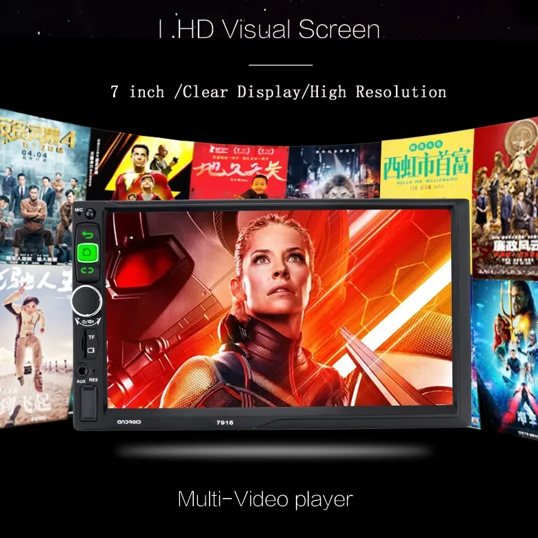 7-Inch Screen Android Multi-Function GPS Mirror Connection with Rear View Camera