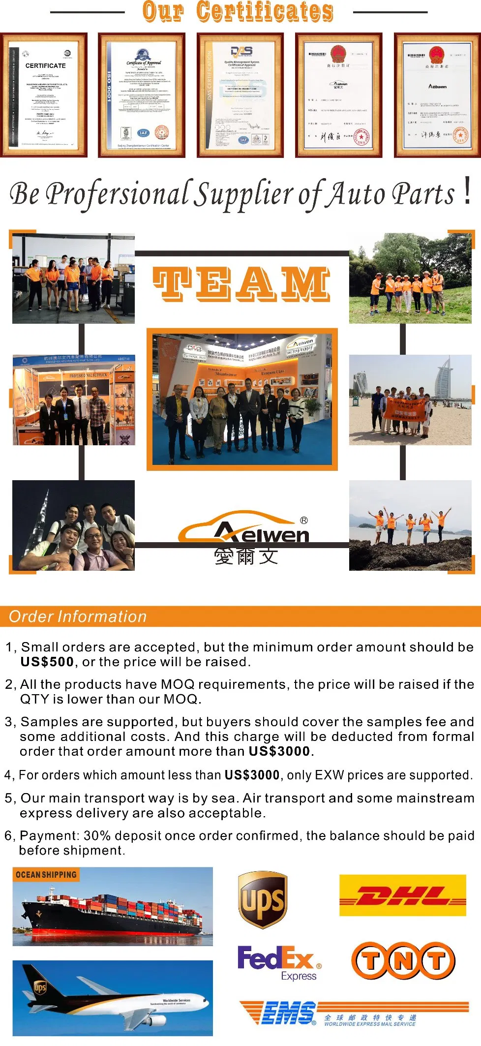 Aelwen Spare Part CV Joints for Nze121 (TO-54A (23X58X26) TO-812A)