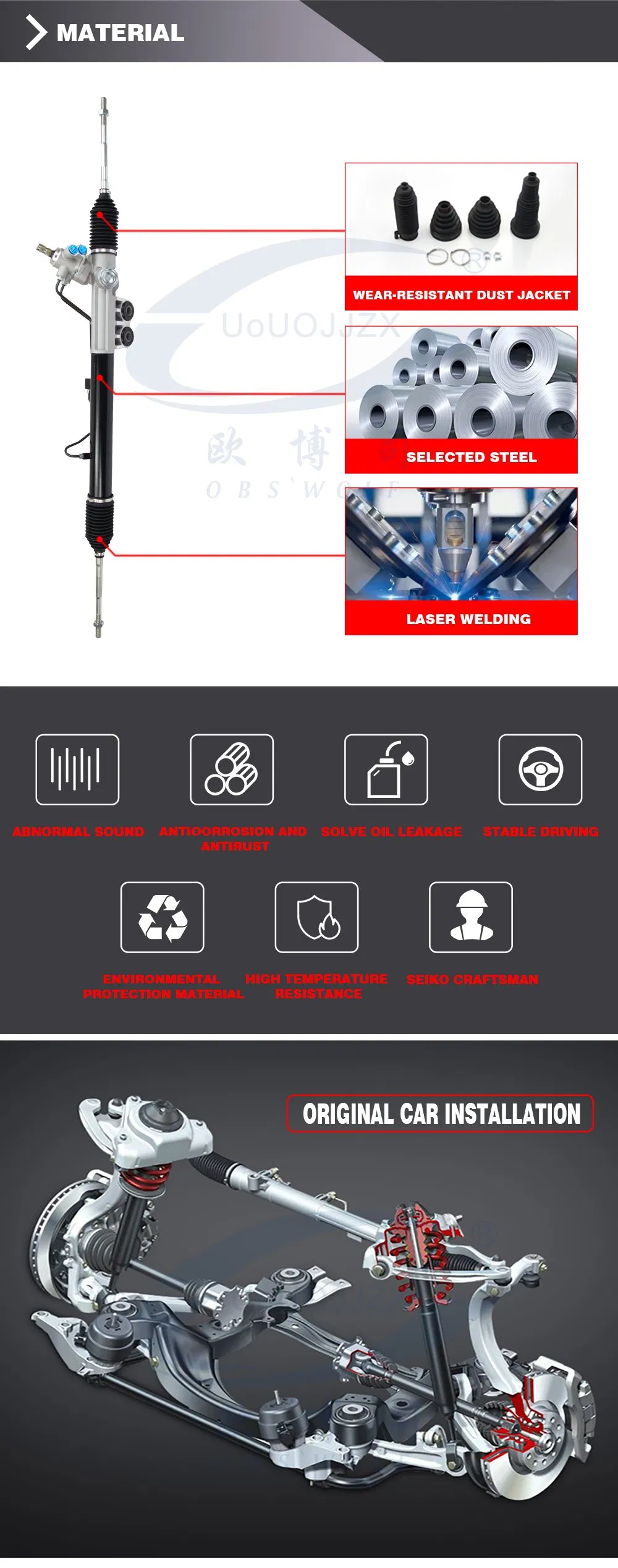 Auto Parts Power Steering Rack Steering Gear Box for Hyundai Tucson 2015-2019 LHD 4WD 56500-D3100