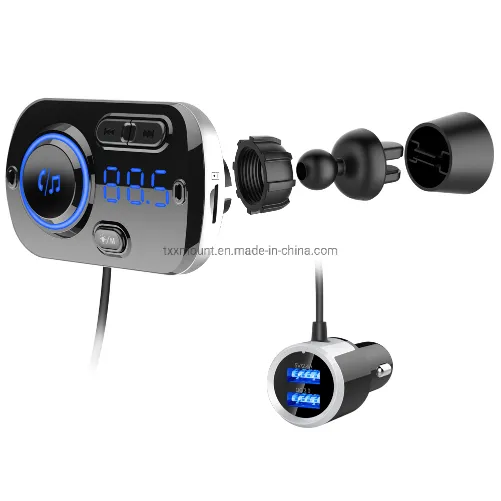 Bluetooth Car Radio Transmitter Handsfree Car Kit QC3.0 USB Car Charger