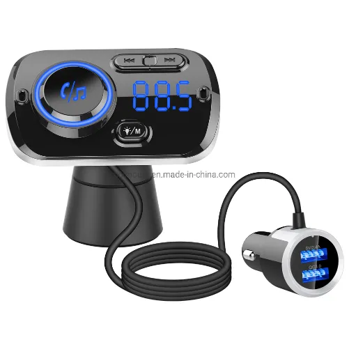 Bluetooth Car Radio Transmitter Handsfree Car Kit QC3.0 USB Car Charger