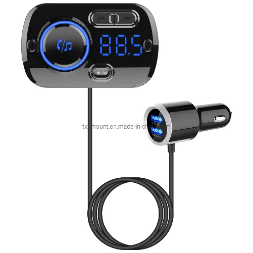 Bluetooth Car Radio Transmitter Handsfree Car Kit QC3.0 USB Car Charger