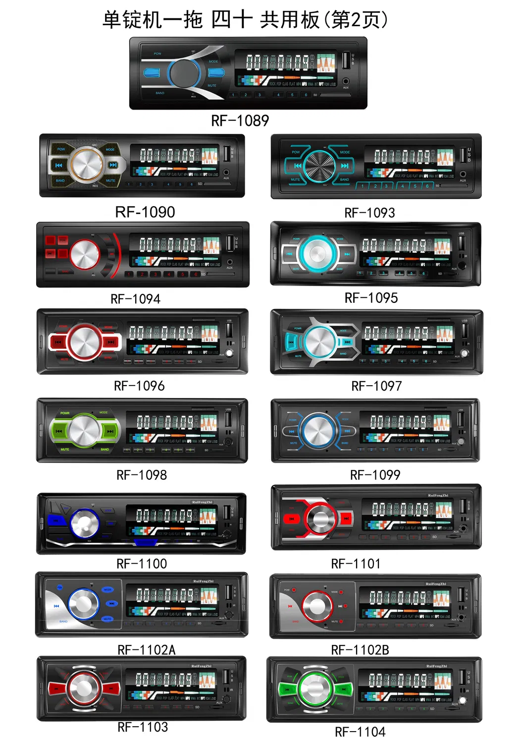 Car Audio High Quality One DIN Car USB Player with FM /USB /Bluetooth
