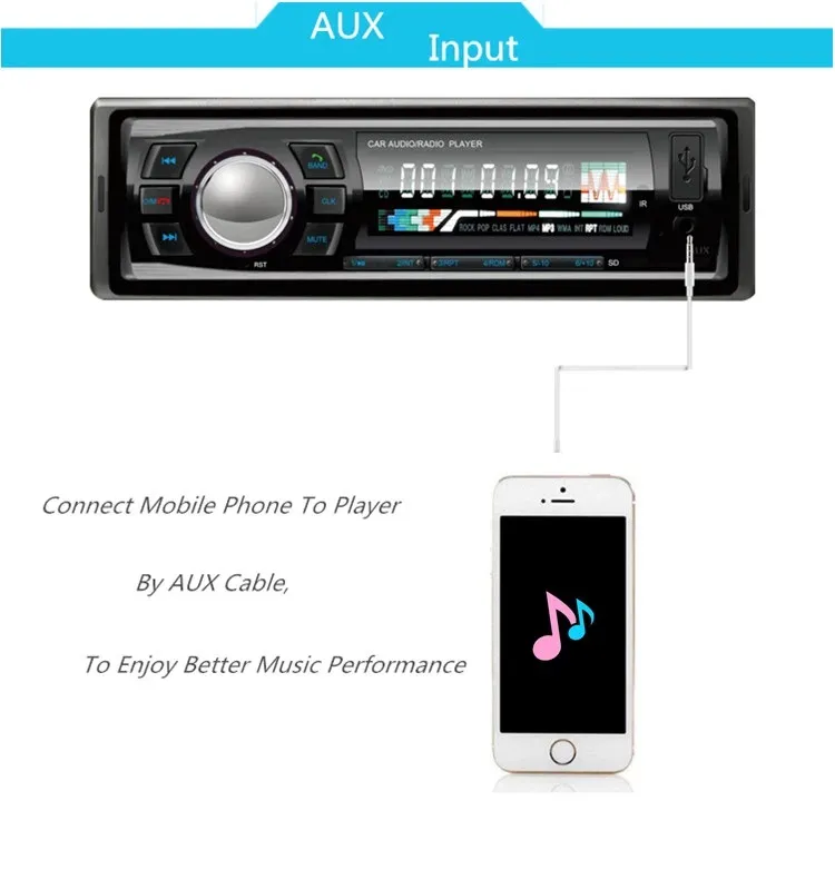 Car Audio High Quality One DIN Car USB Player with FM /USB /Bluetooth