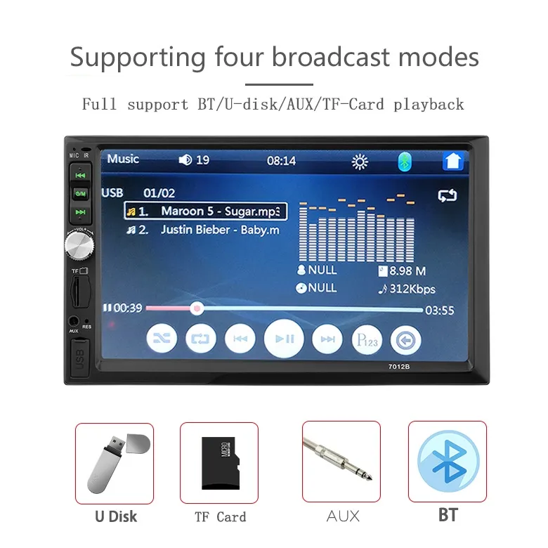 Car Stereo Radio 7′′ TFT Capacitance Touch Screen Car MP5 Player