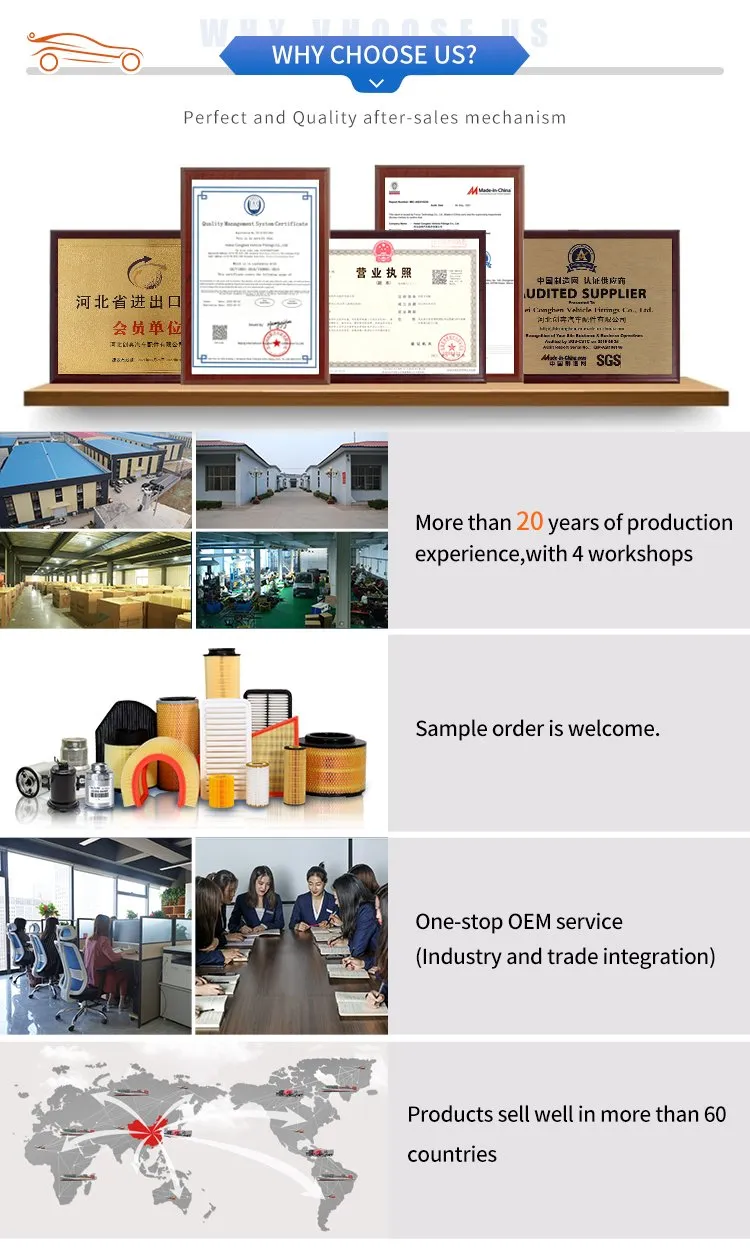 Congben 23390-64450 Oil and Diesel Filters Manufacturing Gasoline Fuel Filter