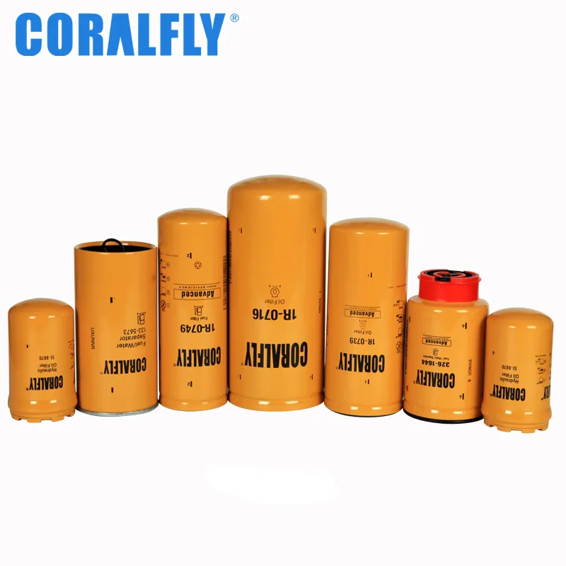 Coralfly Diesel Engine Excavator Roller Bulldozer Truck Marine Filters 1r0756 1r-0756 1r0756 for Caterpillar Fuel Filters