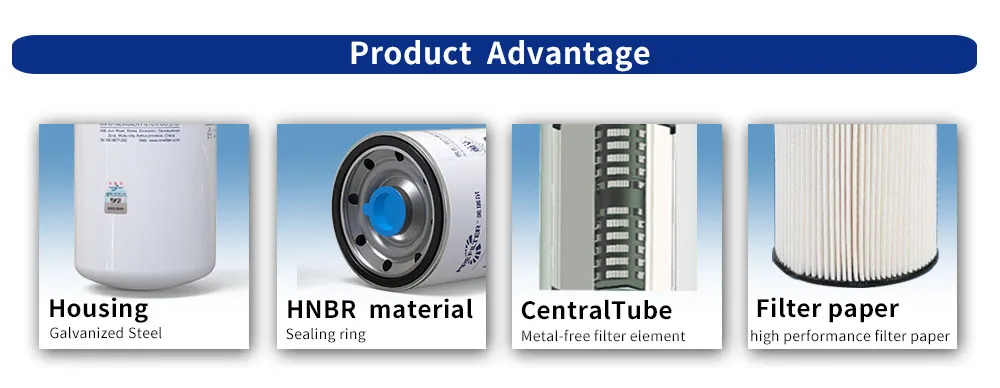 Customized Parts Auto Trucks Oil Filter for Komatsu Engines 6736-51-5142