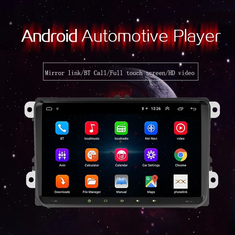 Factory Supply 9003c Smart Full Touch Screen Mirror Link Ios and Adroid Phone Android8.1 Multimediasystem for VW Radio and Vadio MP5 Car Player