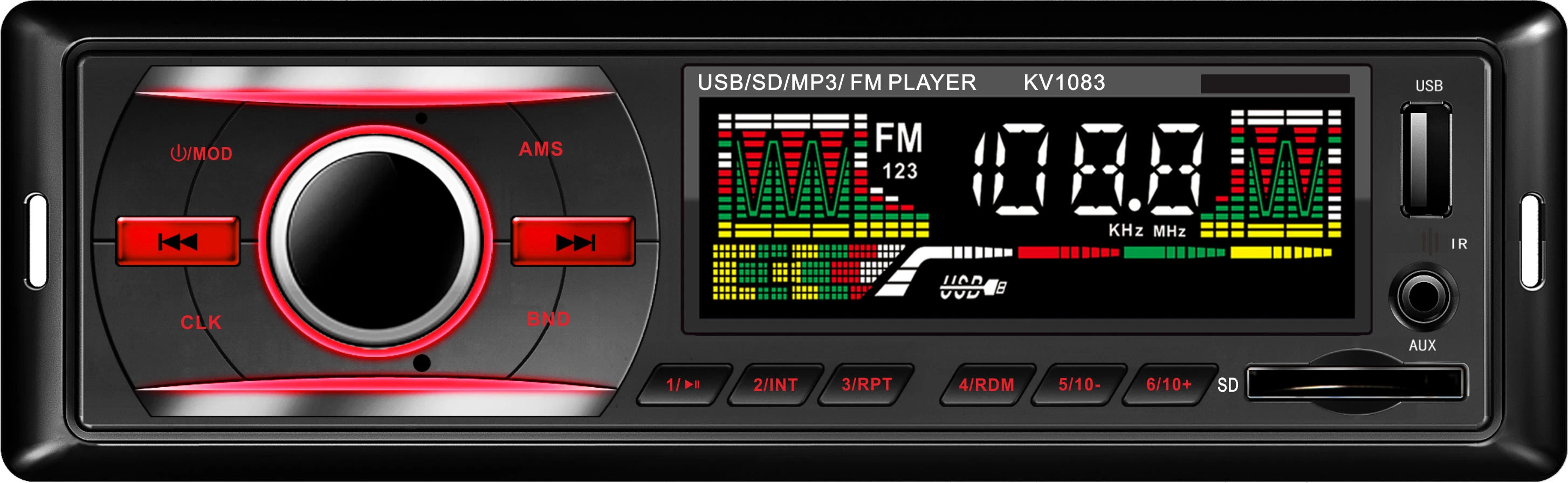 Fixed Panel Car MP3 Player Ts-1083f