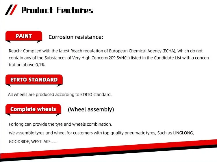 Forlong Wheel 15.3inch Farm Tipping Trailer Wheel Rim 9.00X15.3 5holes PCD140mm Fits Tire 10.0/75-15.3 for Sale