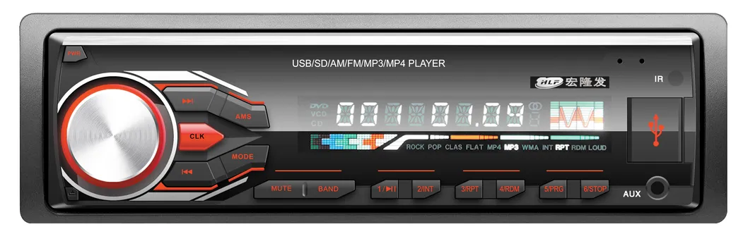 High Quality Car Radio Player Multi Color LED with FM Bluetooth