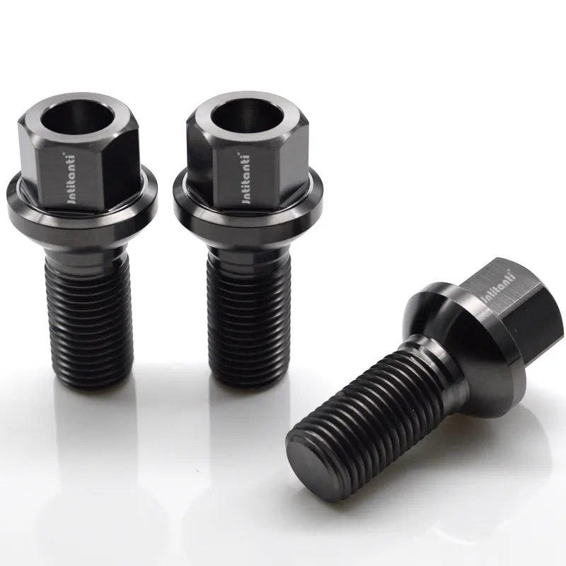 Jntitanti High Performance Ball Seat Gr. 5 Ti-6al-4V Wheel Lug Bolts for VW, Audi European Cars M14*1.5*30mm