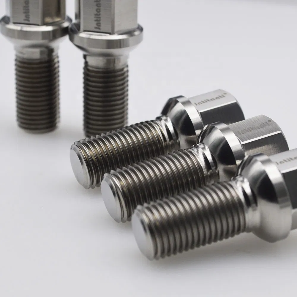 Jntitanti High Performance Ball Seat Gr. 5 Ti-6al-4V Wheel Lug Bolts for VW, Audi European Cars M14*1.5*30mm