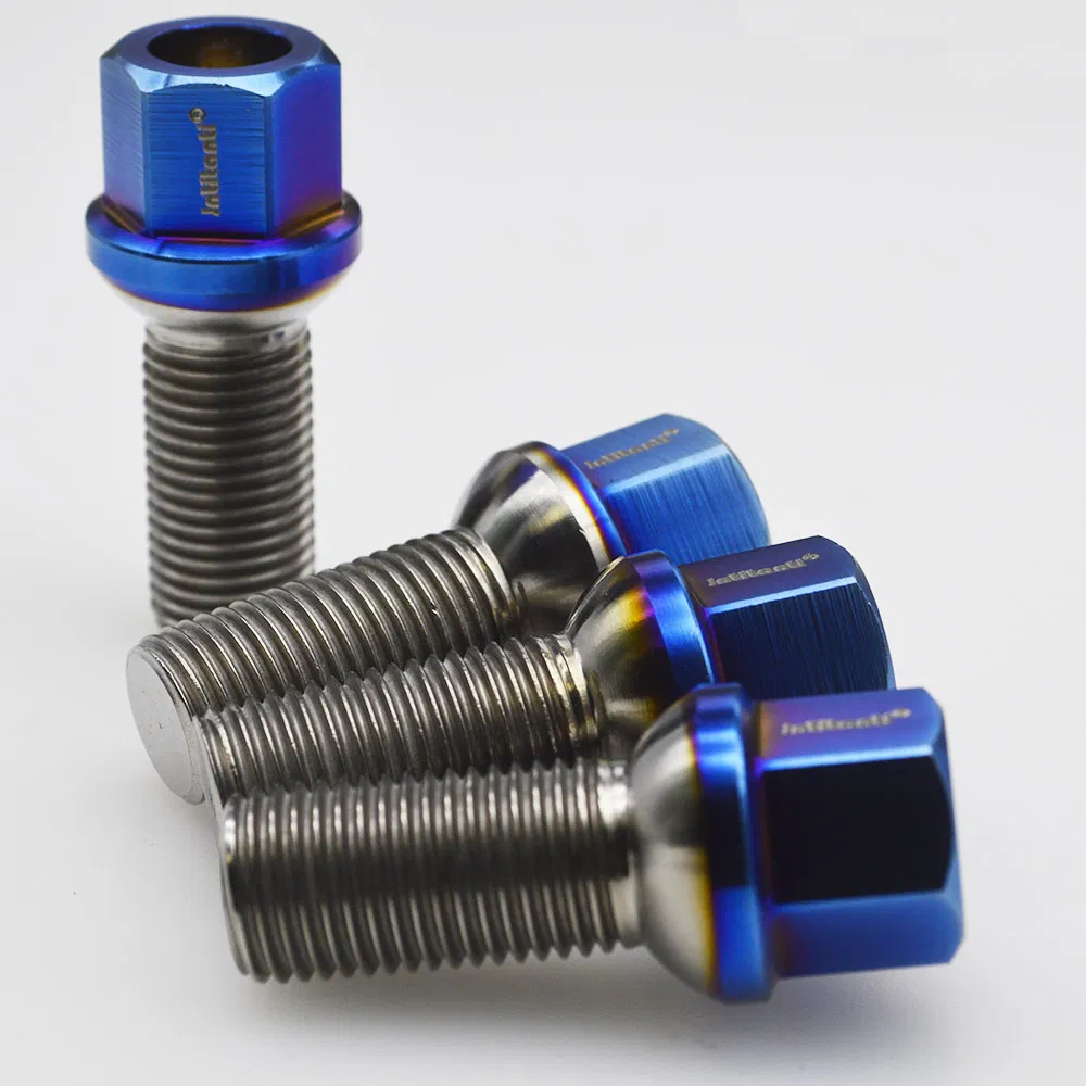 Jntitanti High Performance Ball Seat Gr. 5 Ti-6al-4V Wheel Lug Bolts for VW, Audi European Cars M14*1.5*30mm