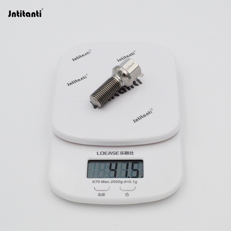 Jntitanti High Performance Ball Seat Gr. 5 Ti-6al-4V Wheel Lug Bolts for VW, Audi European Cars M14*1.5*30mm