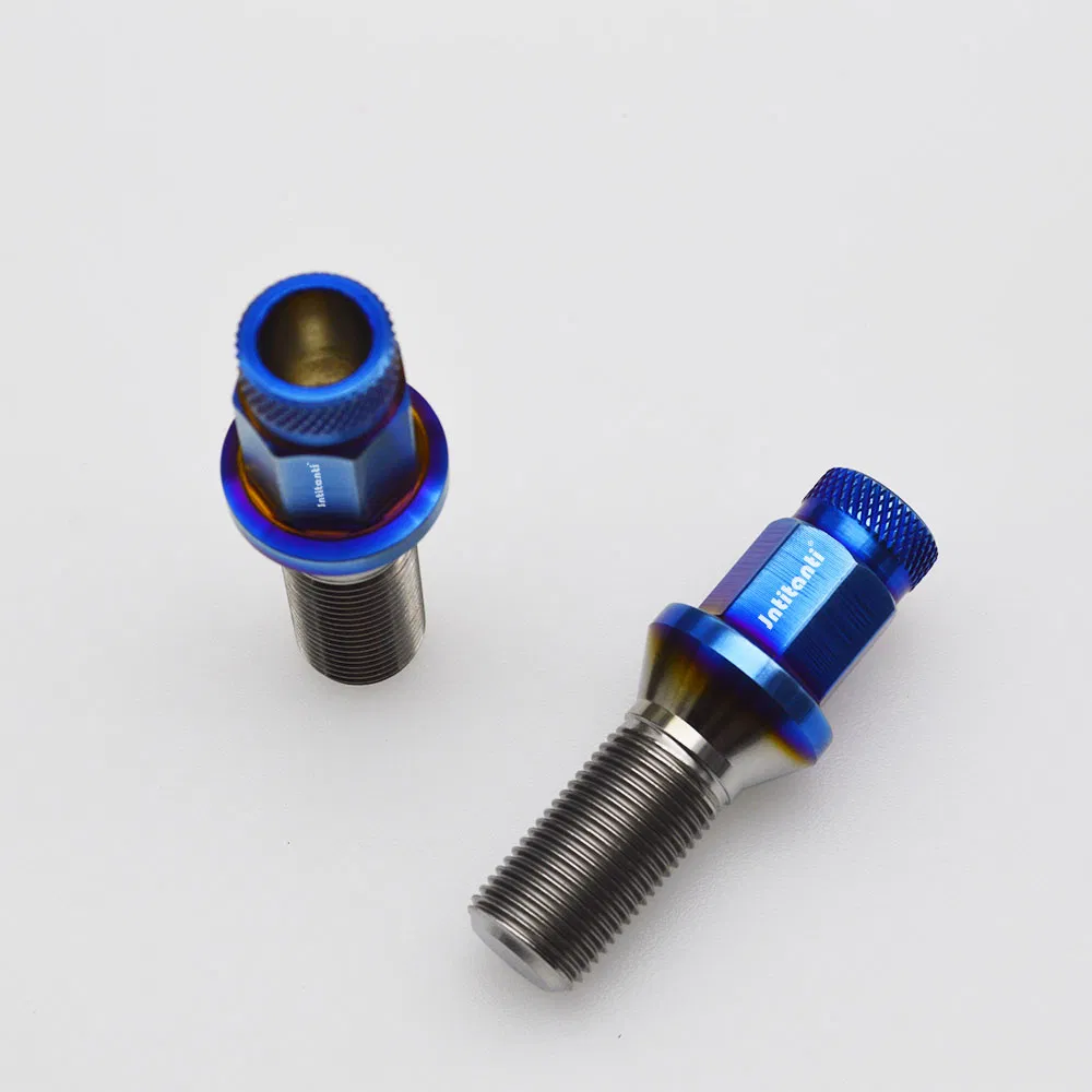 Jntitanti High Performance Ball Seat Gr. 5 Ti-6al-4V Wheel Lug Bolts for VW, Audi European Cars M14*1.5*30mm