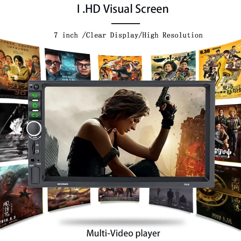 Jyt Factory Wholesale 7169 Subwoofer Full Intelligent 2DIN7 Inch Full Touch Screen Capacitive Screen Car Radio Car Audio and Video Car Player