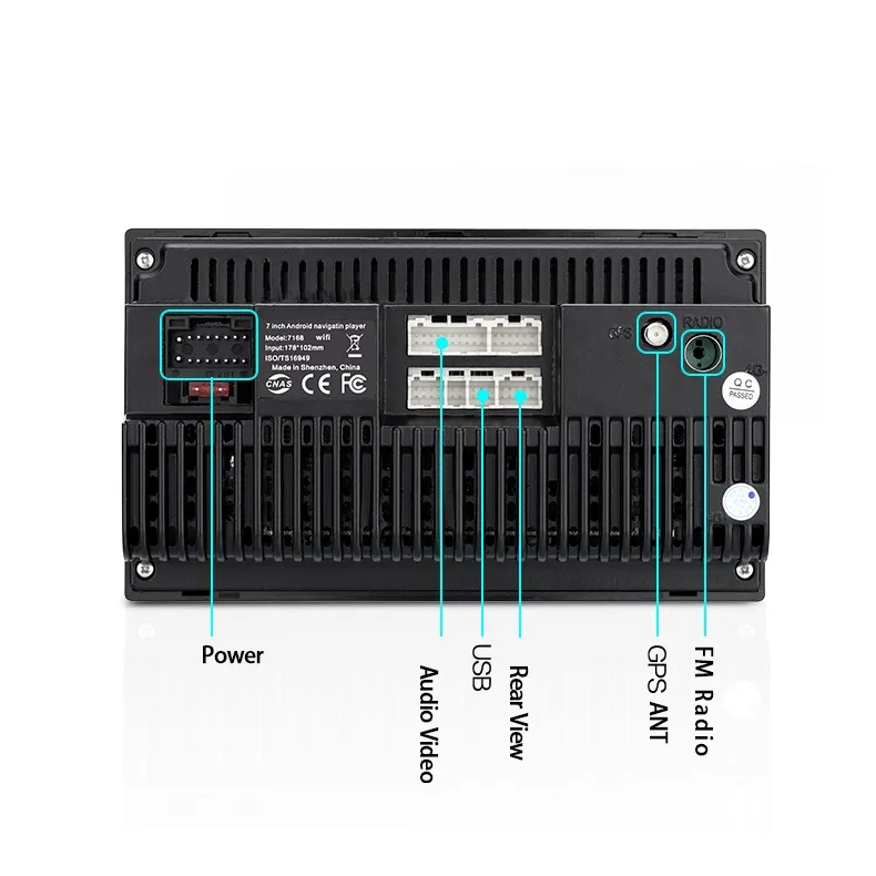 Jyt Factory Wholesale 7169 Subwoofer Full Intelligent 2DIN7 Inch Full Touch Screen Capacitive Screen Car Radio Car Audio and Video Car Player