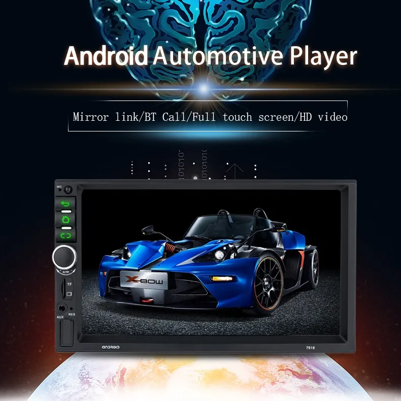 Jyt Factory Wholesale 7169 Subwoofer Full Intelligent 2DIN7 Inch Full Touch Screen Capacitive Screen Car Radio Car Audio and Video Car Player