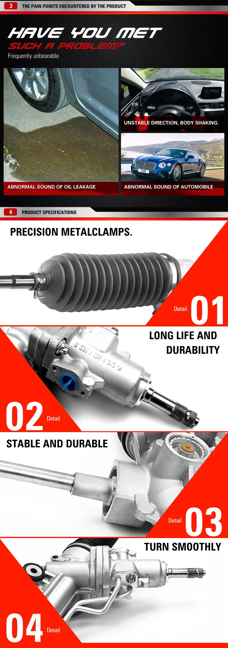 Kingsteel Auto Parts Steering Rack for Toyota Land Cruiser Fj 1990 (44110-60402)