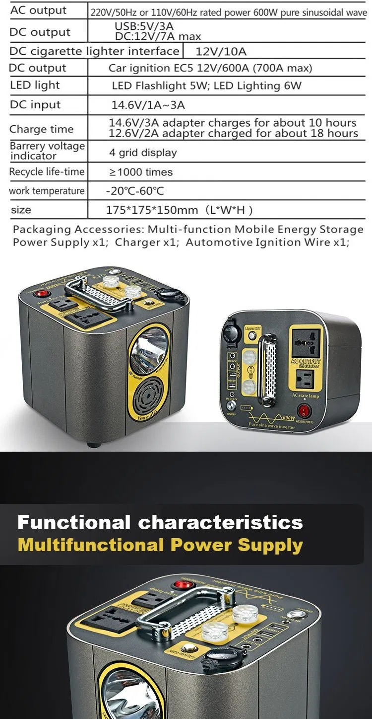 KSUN Multifunction Mobile Energy Storage Power Supply and Car Starter