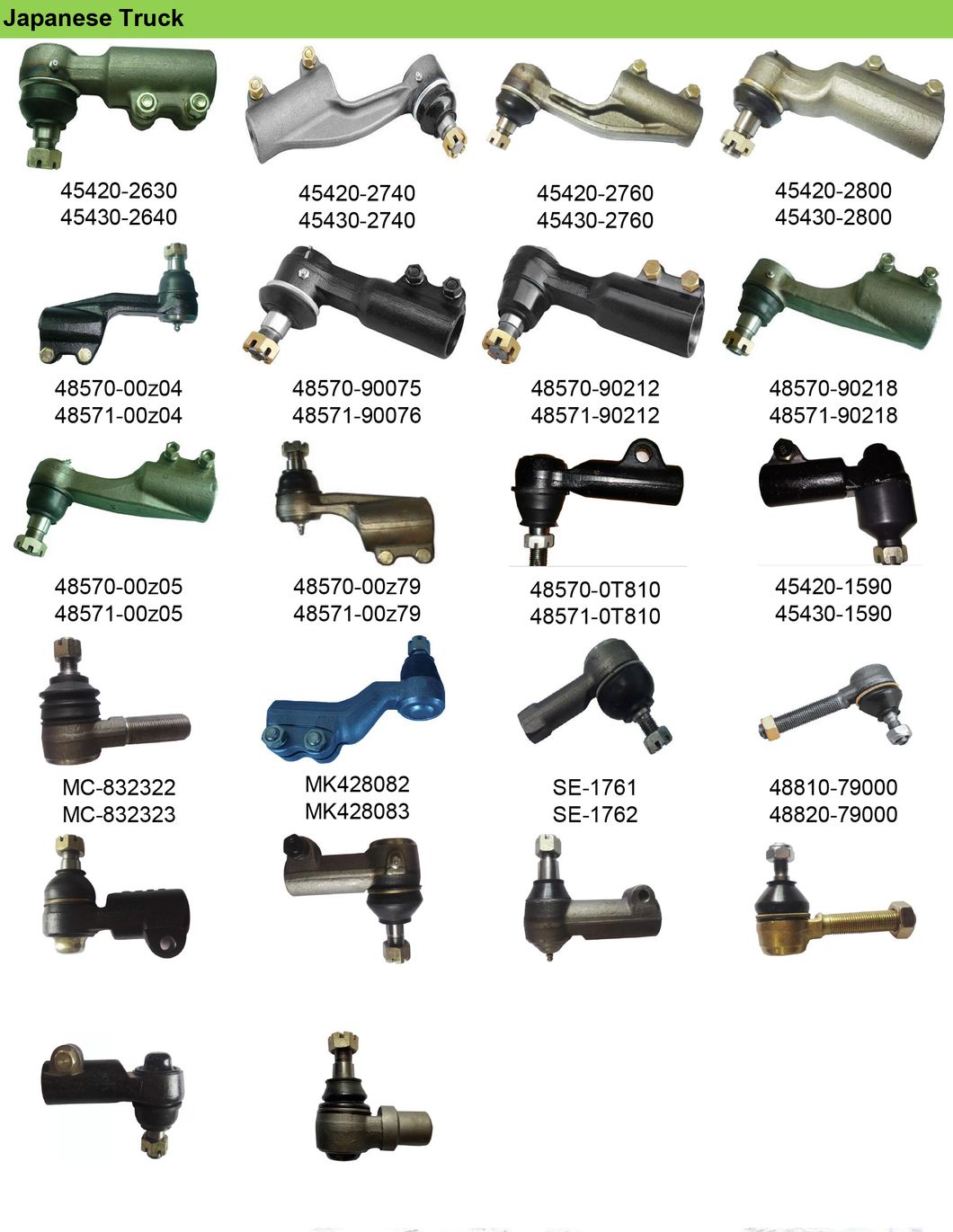 OEM Left and Right Ball Joint Tie Rod End with Top Technology 1-43150-139-6 1-43150-140-6