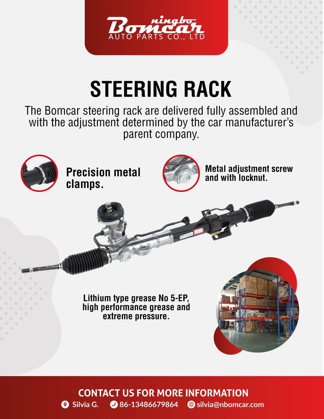 OEM No. 32131093675 32131093886 10938861 32131094311 Steering Rack for BMW 5er 2000-2003