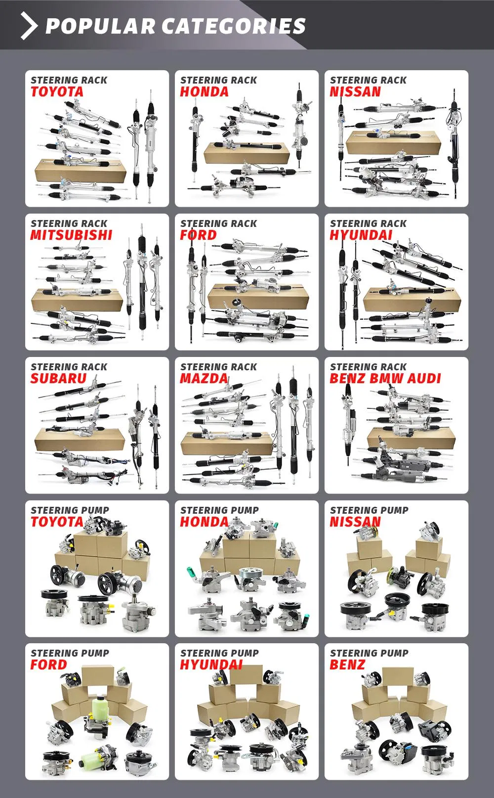 Power Steering Rack and Pinion for Subaru Legacy IV/Outback 03-15 LHD 34110-AG030 34110-AG040 34110-AG130 34110-AG05A