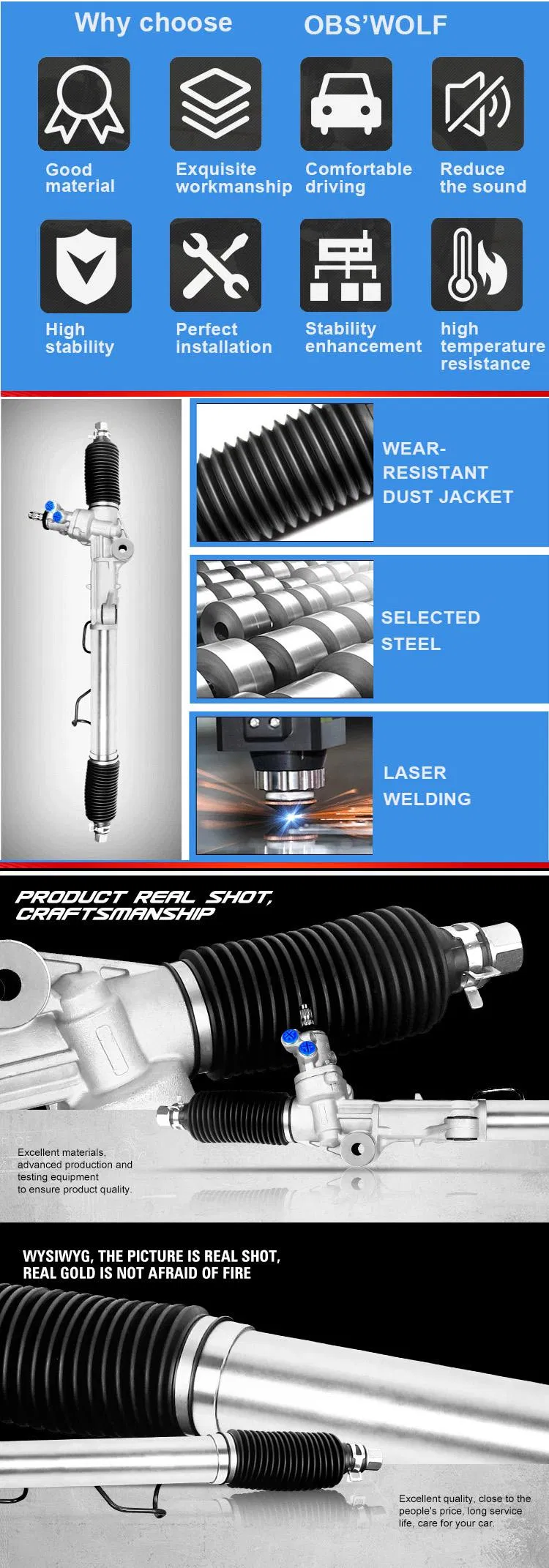 Power Steering Rack and Pinion for Subaru Legacy IV/Outback 03-15 LHD 34110-AG030 34110-AG040 34110-AG130 34110-AG05A