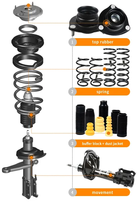 Rear Axle Shock Absorbers for Mazda Chevrolet Opel