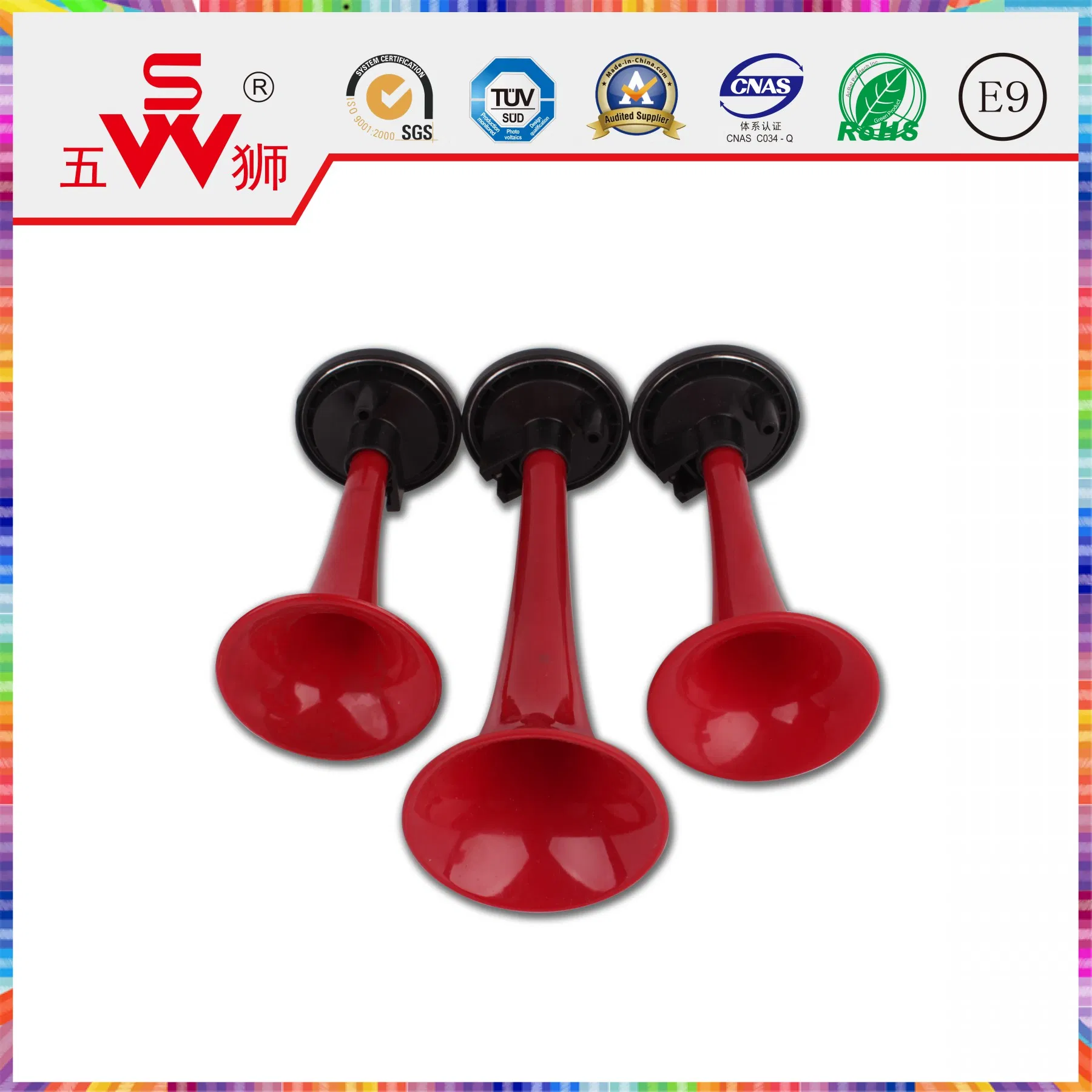Red Color Loud Speaker Horn