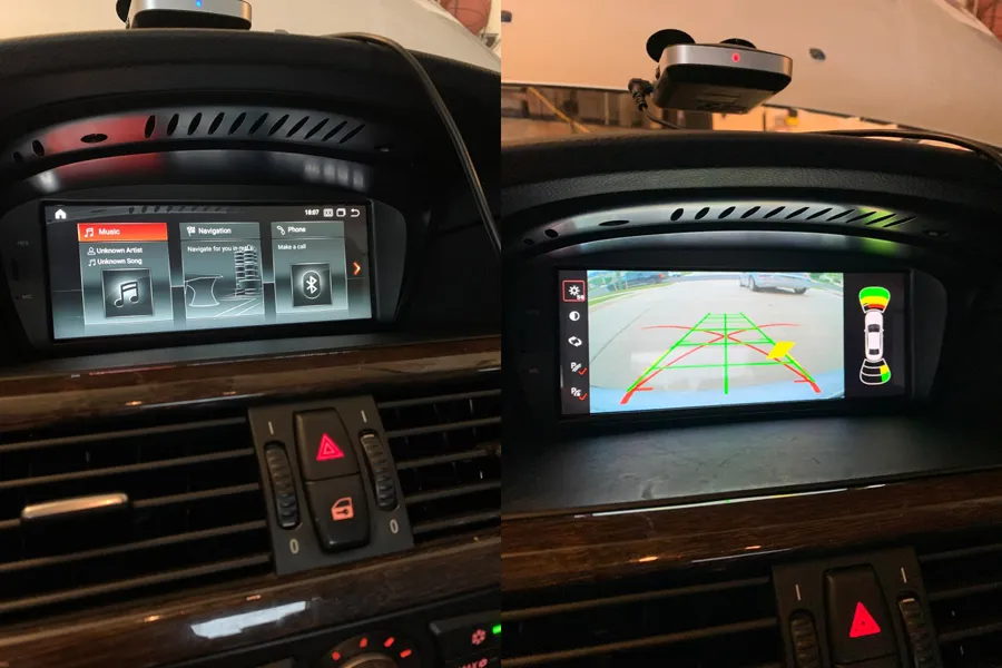 Silverstrong Carplay Android Car Multimedia Player MP5 for BMW 5 Series E60 E61 E63 E64 E90 E91 E92 525 530 CCC Cic Idrive 720p Camera Support