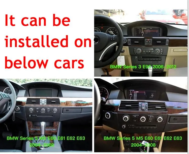Silverstrong Carplay Android Car Multimedia Player MP5 for BMW 5 Series E60 E61 E63 E64 E90 E91 E92 525 530 CCC Cic Idrive 720p Camera Support