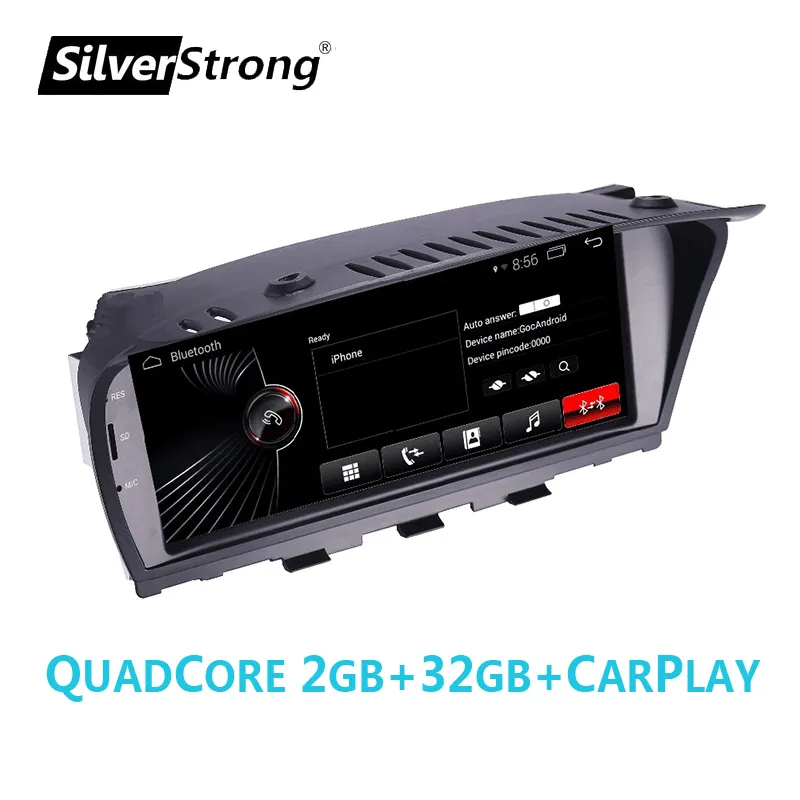 Silverstrong Carplay Android Car Multimedia Player MP5 for BMW 5 Series E60 E61 E63 E64 E90 E91 E92 525 530 CCC Cic Idrive 720p Camera Support