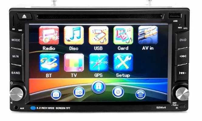 Wholesale Universal 2 DIN 6.2 Inch Touch screen Car GPS Navigation with Am/Bluetooth/USB